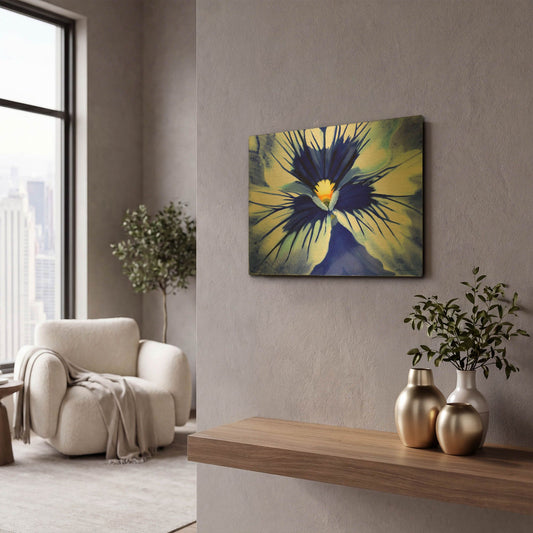 'Pansy Splash' By Louise Montillio Gold Metal Wall Art