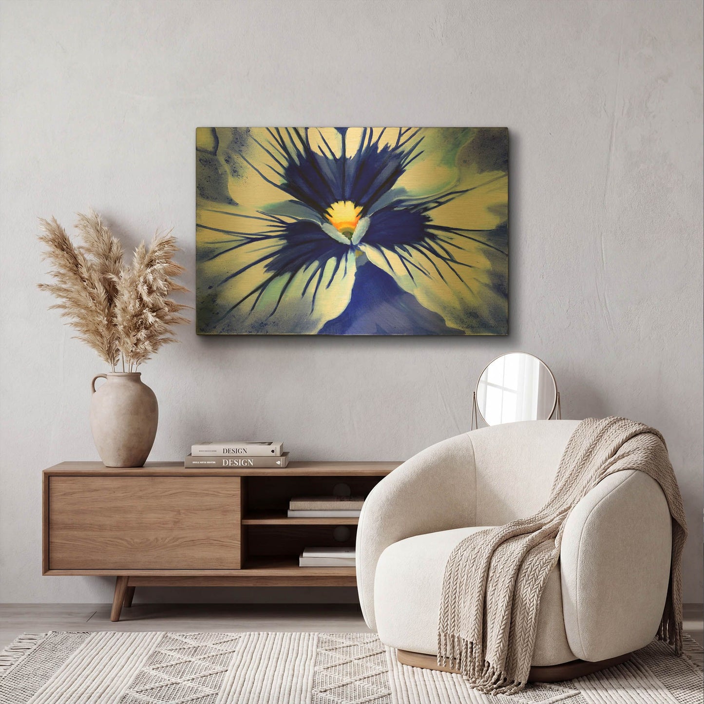 'Pansy Splash' By Louise Montillio Gold Metal Wall Art