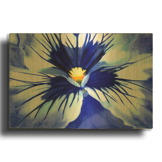 'Pansy Splash' By Louise Montillio Gold Metal Wall Art