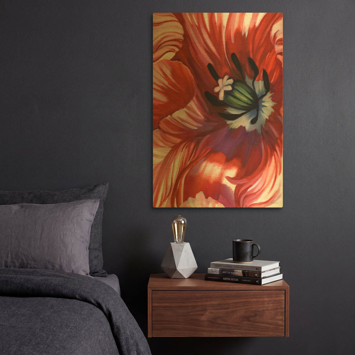 'Swashbuckler Poppy' By Louise Montillio Gold Metal Wall Art