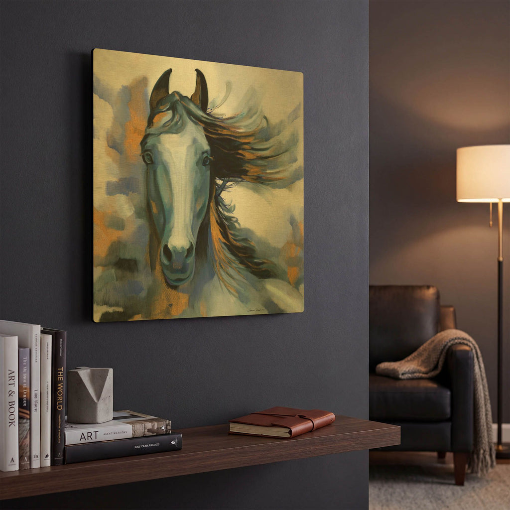 'Wild Blues' By Louise Montillio Gold Metal Wall Art