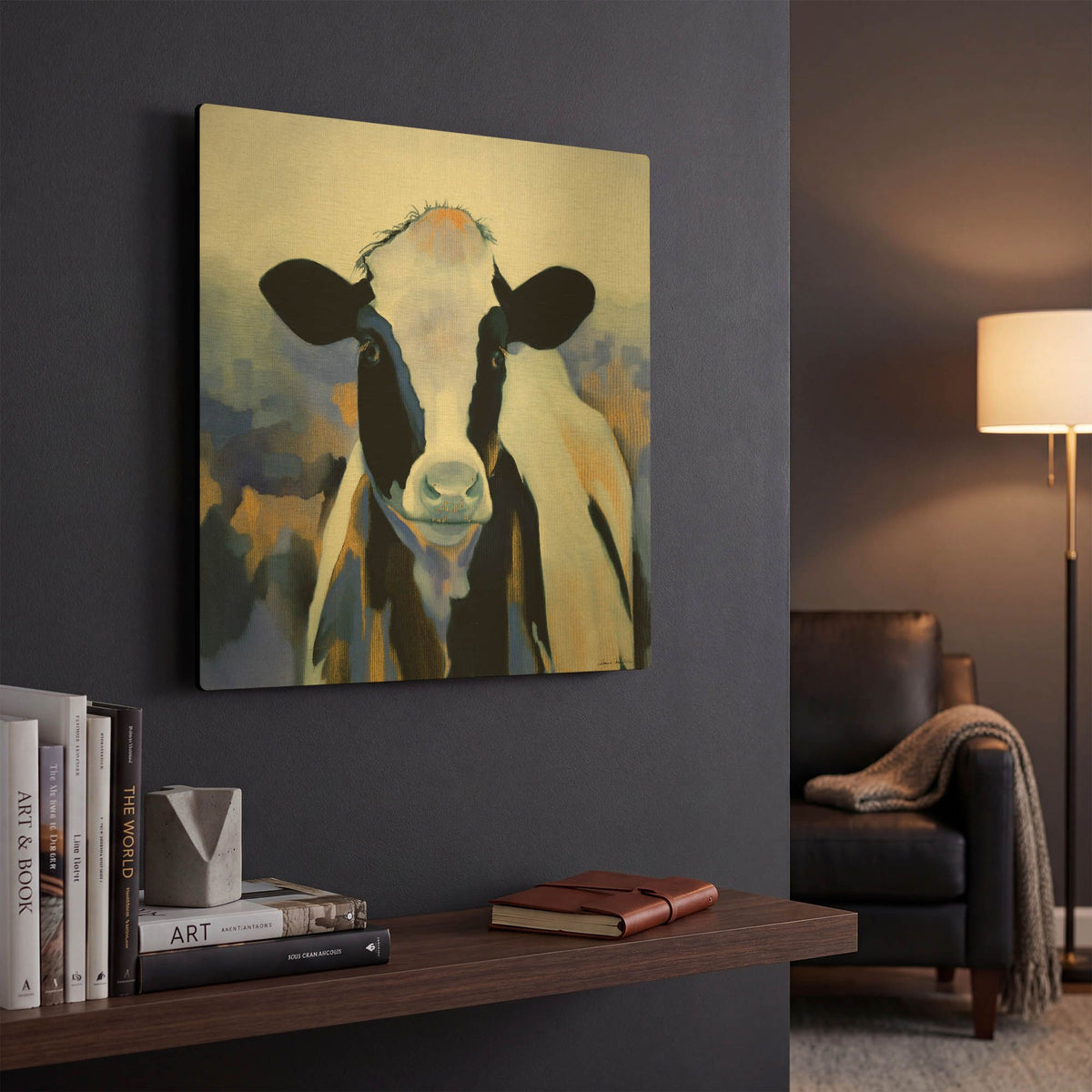 'Wild Blues 2' By Louise Montillio Gold Metal Wall Art
