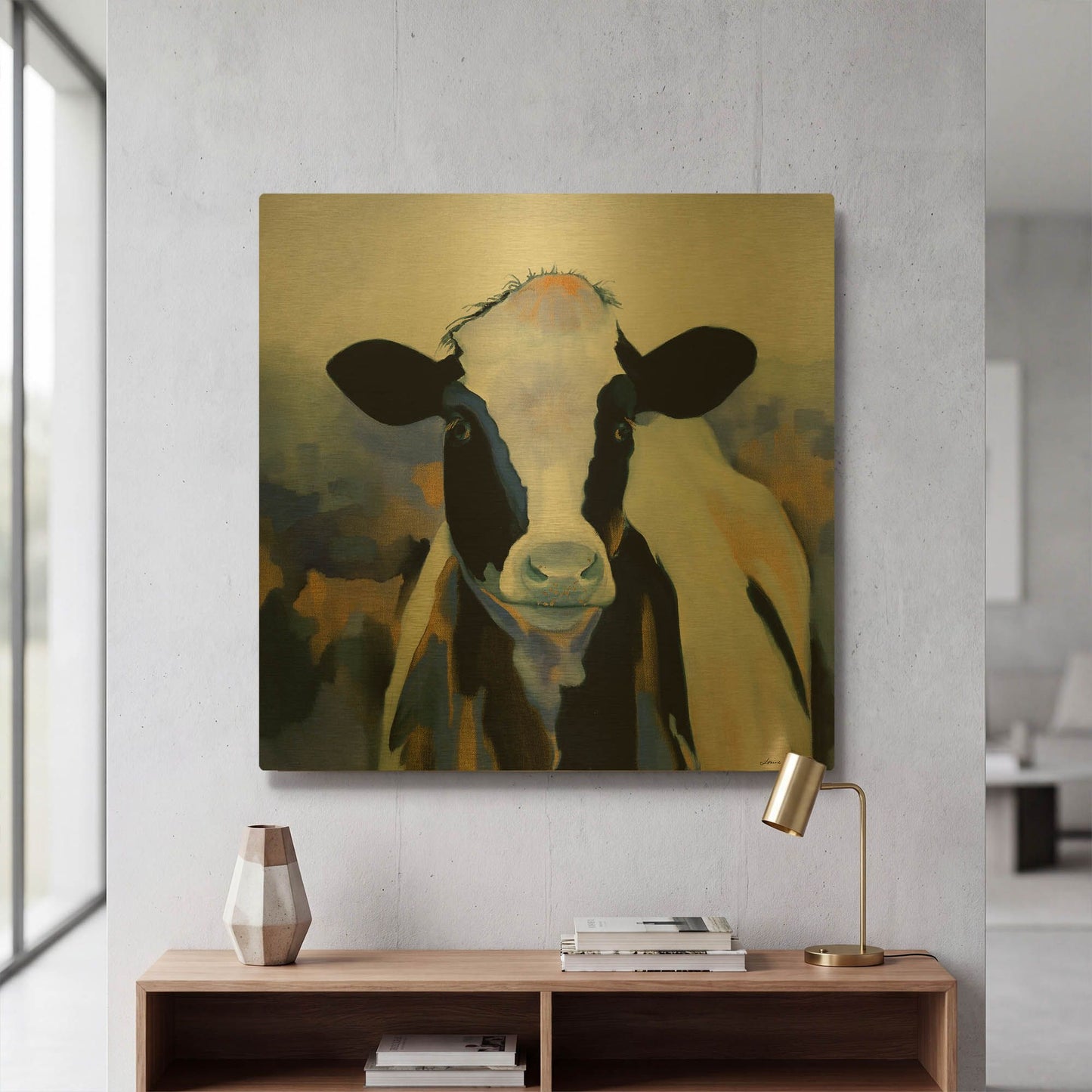 'Wild Blues 2' By Louise Montillio Gold Metal Wall Art