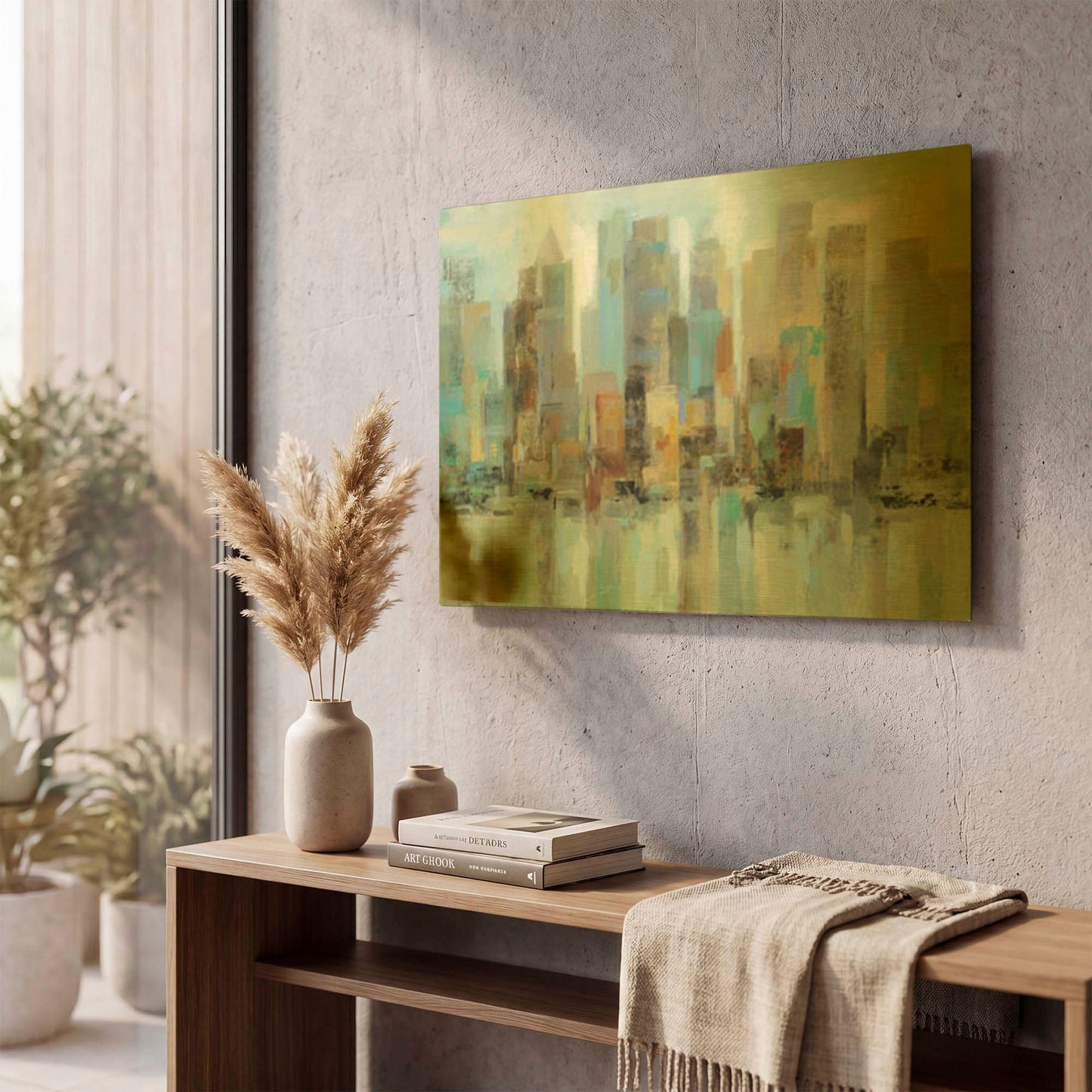 'Morning Reflections' By Silvia Vassileva Gold Metal Wall Art