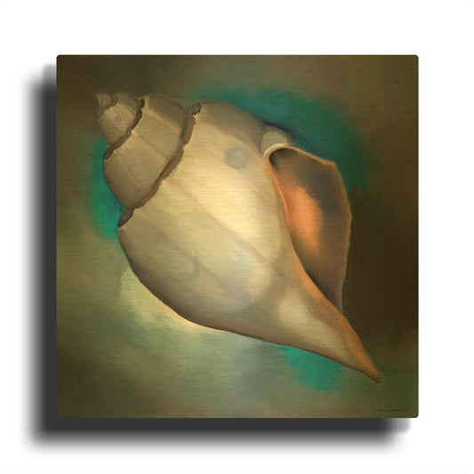 'Sea Shell Glow' By Louise Montillio Gold Metal Wall Art