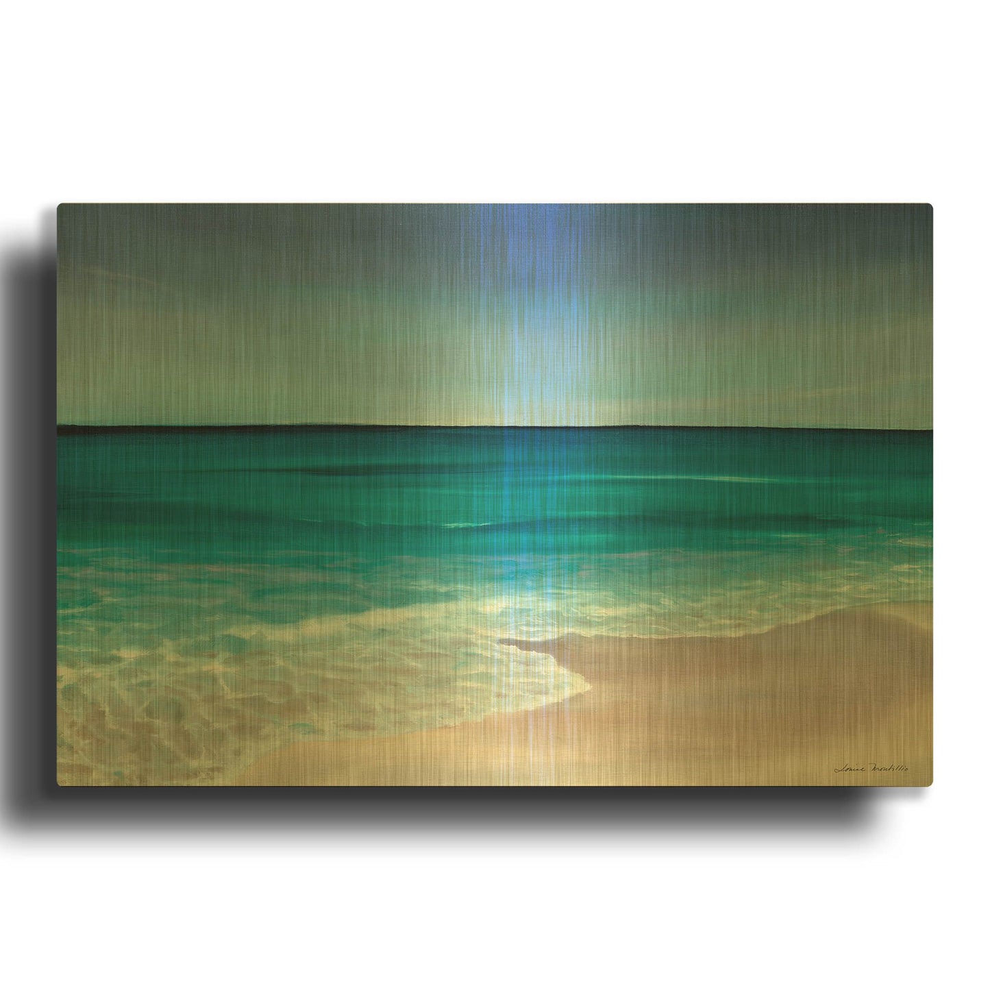 'Rippling Waves' By Louise Montillio Gold Metal Wall Art