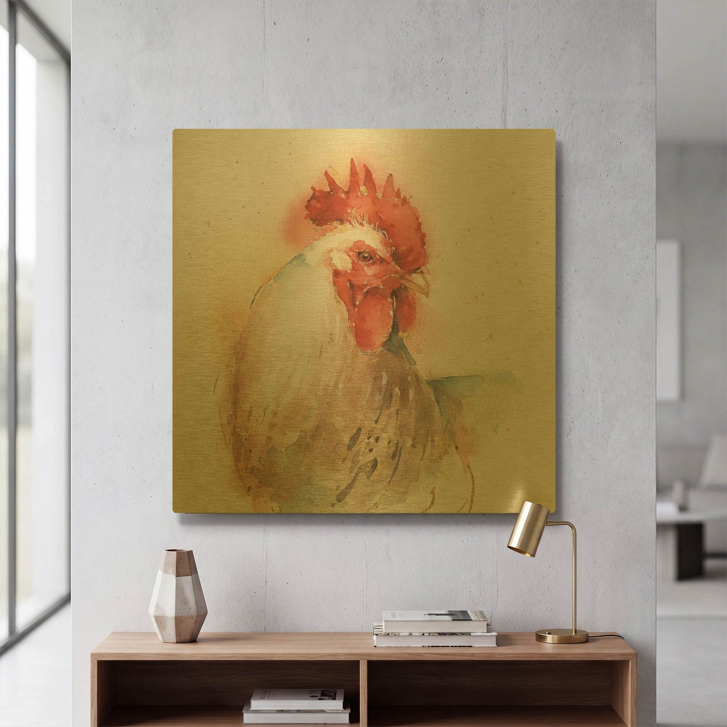 'Farm Friends V' By Lisa Audit Gold Metal Wall Art
