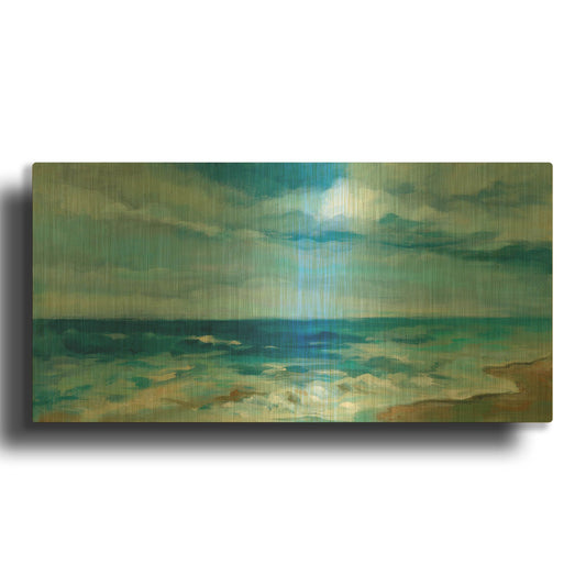 'Ocean Waves' By Silvia Vassileva Gold Metal Wall Art
