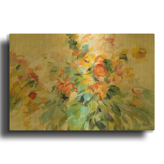 'Festive Bouquet' By Silvia Vassileva Gold Metal Wall Art
