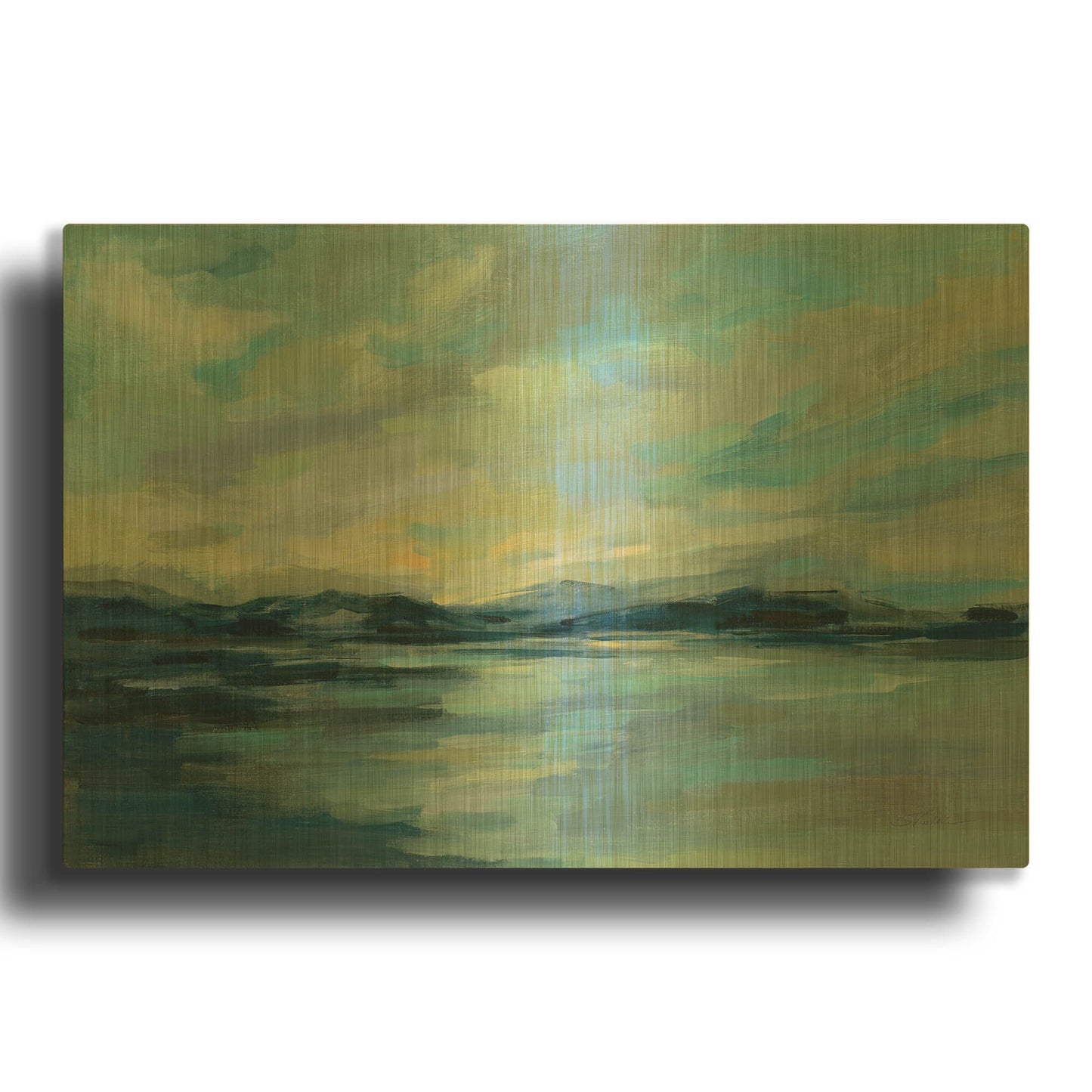 'Indigo Sea' By Silvia Vassileva Gold Metal Wall Art