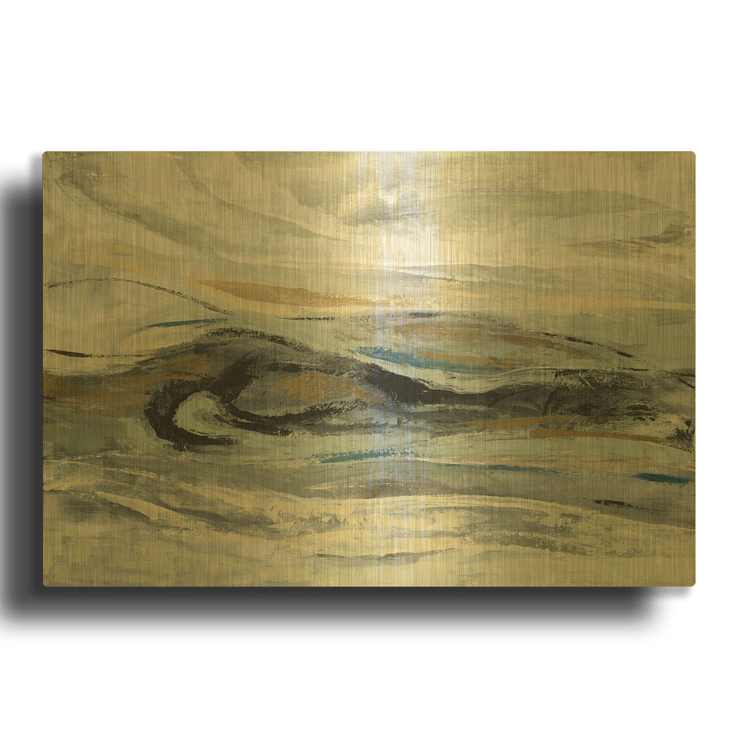 'Estuary' By Silvia Vassileva Gold Metal Wall Art