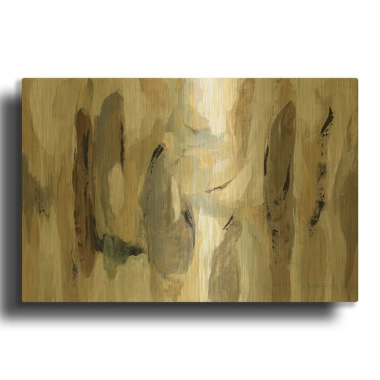 'Fluidity Neutral' By Silvia Vassileva Gold Metal Wall Art