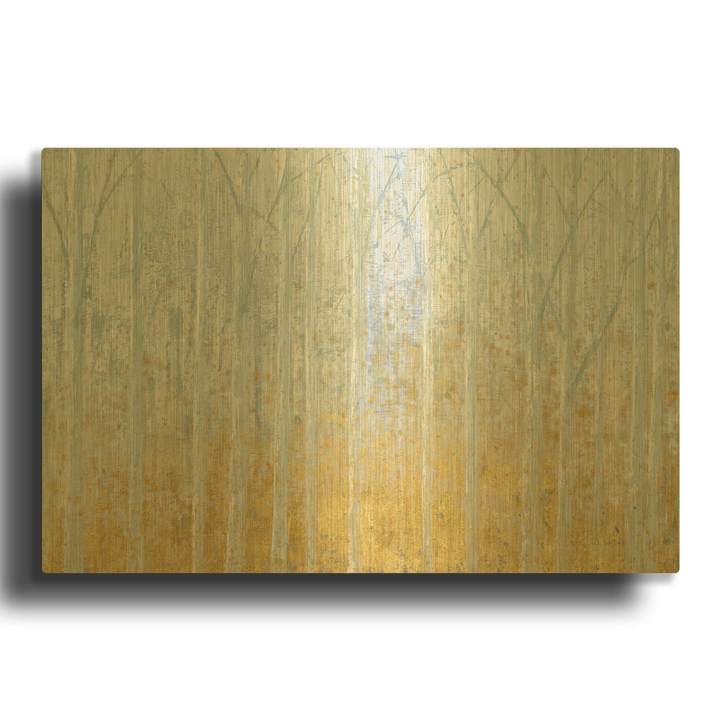 'Silver Water GOLD' By James Wiens Gold Metal Wall Art