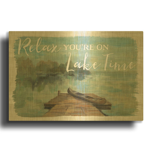 'Lakeside Retreat II' By Silvia Vassileva Gold Metal Wall Art