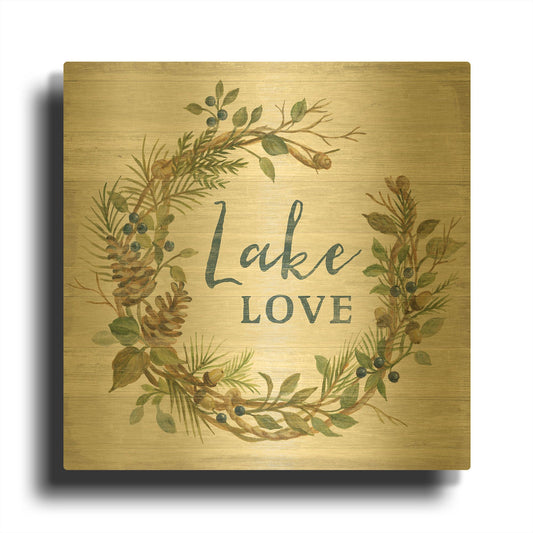 'Lakeside Retreat IV' By Silvia Vassileva Gold Metal Wall Art