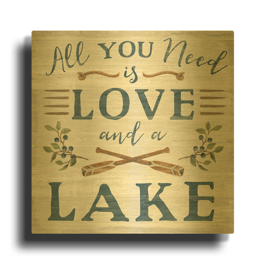 'Lakeside Retreat VI' By Silvia Vassileva Gold Metal Wall Art