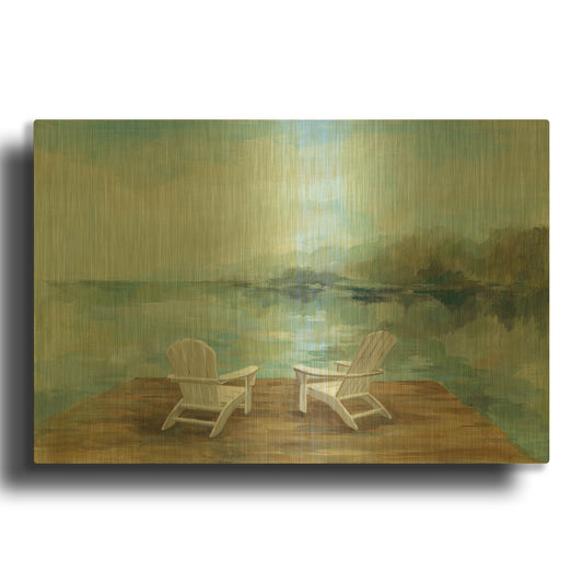 'Lakeside Retreat I no Wood' By Silvia Vassileva Gold Metal Wall Art