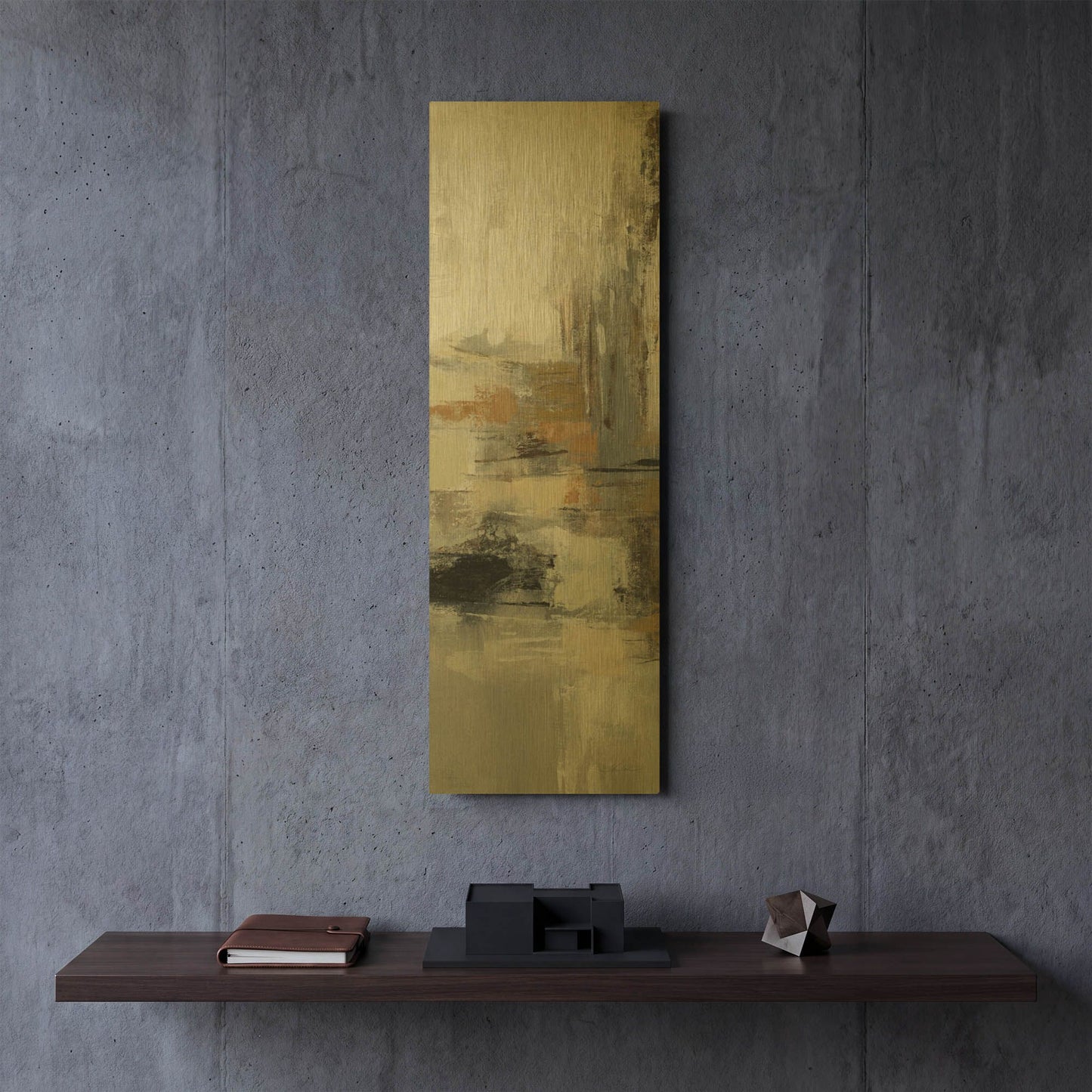 'Lava and Steam II' By Silvia Vassileva Gold Metal Wall Art
