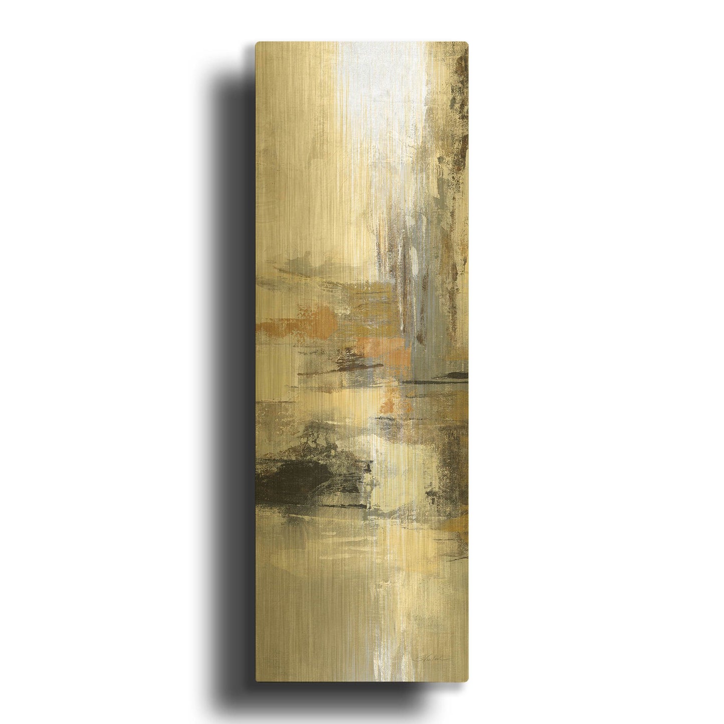 'Lava and Steam II' By Silvia Vassileva Gold Metal Wall Art
