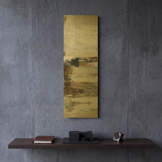 'Lava and Steam IV' By Silvia Vassileva Gold Metal Wall Art