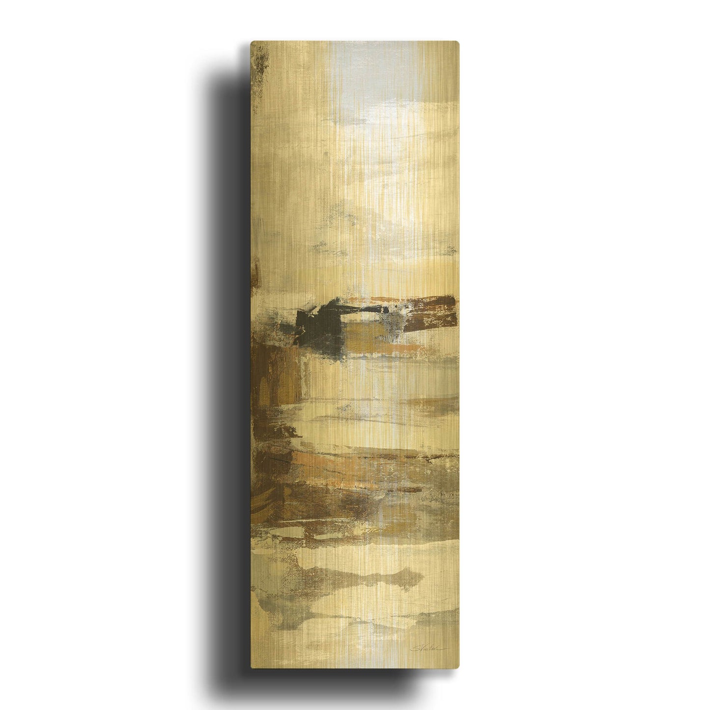 'Lava and Steam IV' By Silvia Vassileva Gold Metal Wall Art