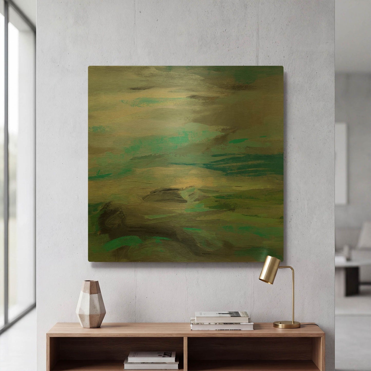 'Volcano Edge' By Silvia Vassileva Gold Metal Wall Art