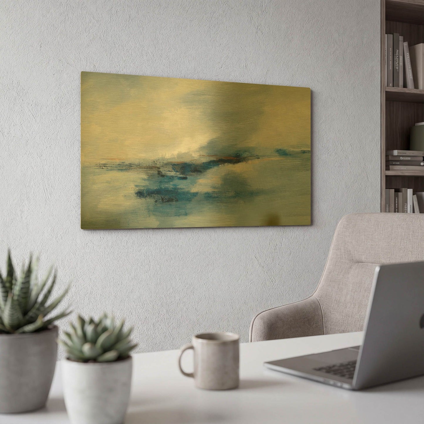 'Atmosphere' By Silvia Vassileva Gold Metal Wall Art