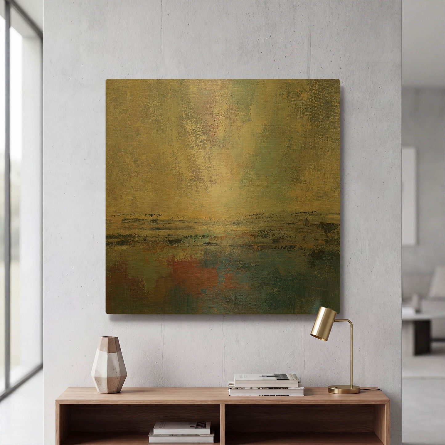'Coastal View I' By Silvia Vassileva Gold Metal Wall Art
