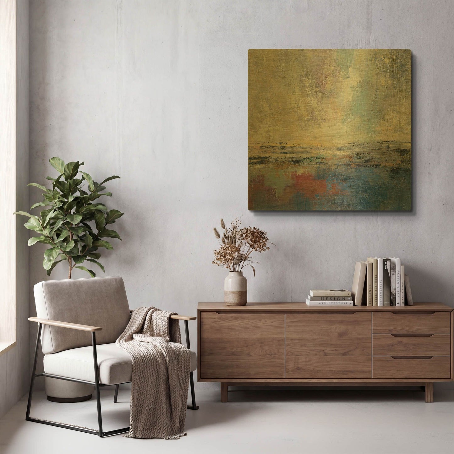 'Coastal View I' By Silvia Vassileva Gold Metal Wall Art
