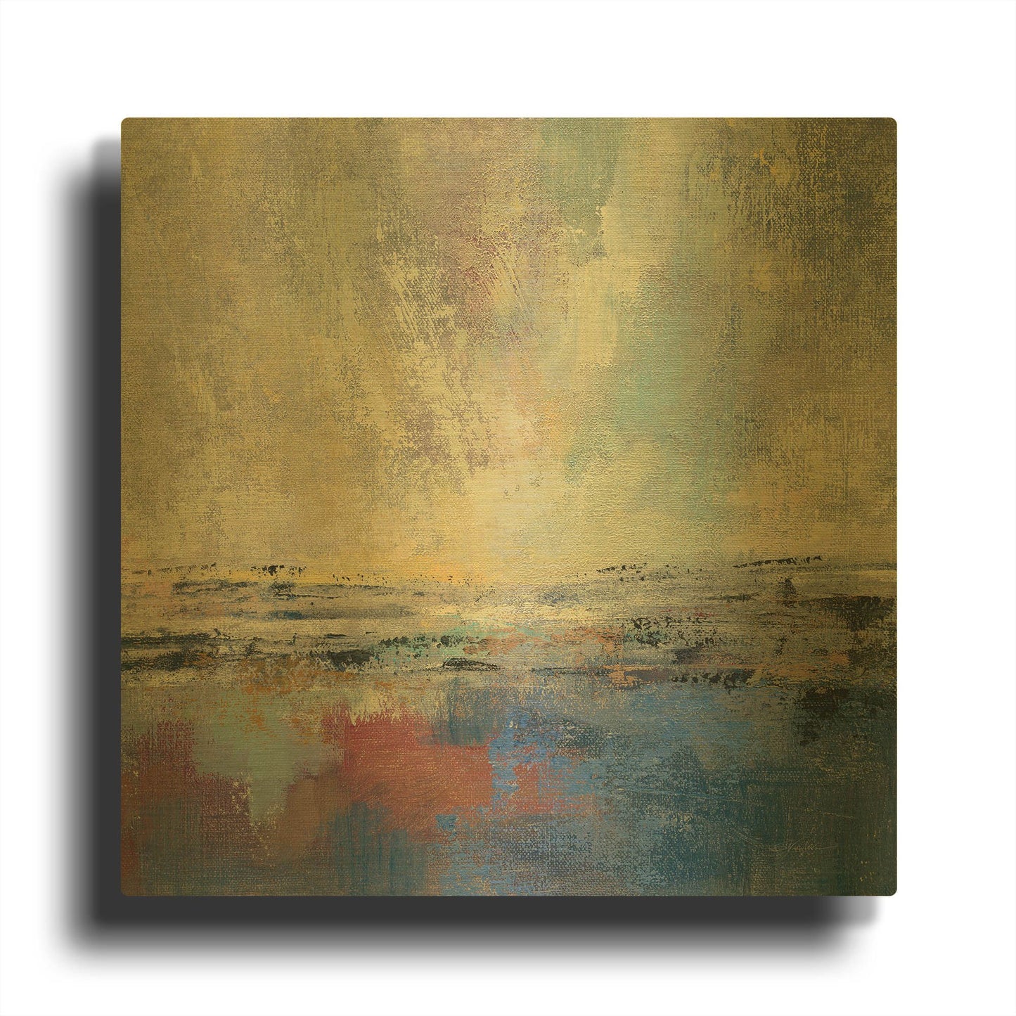 'Coastal View I' By Silvia Vassileva Gold Metal Wall Art