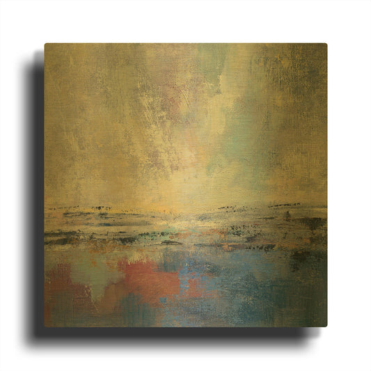 'Coastal View I' By Silvia Vassileva Gold Metal Wall Art