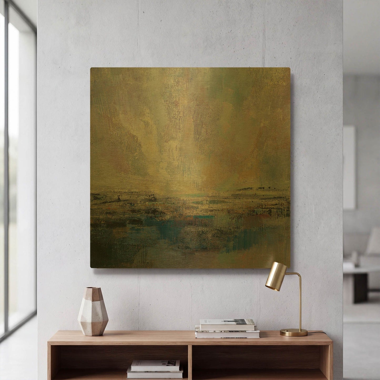 'Coastal View II' By Silvia Vassileva Gold Metal Wall Art