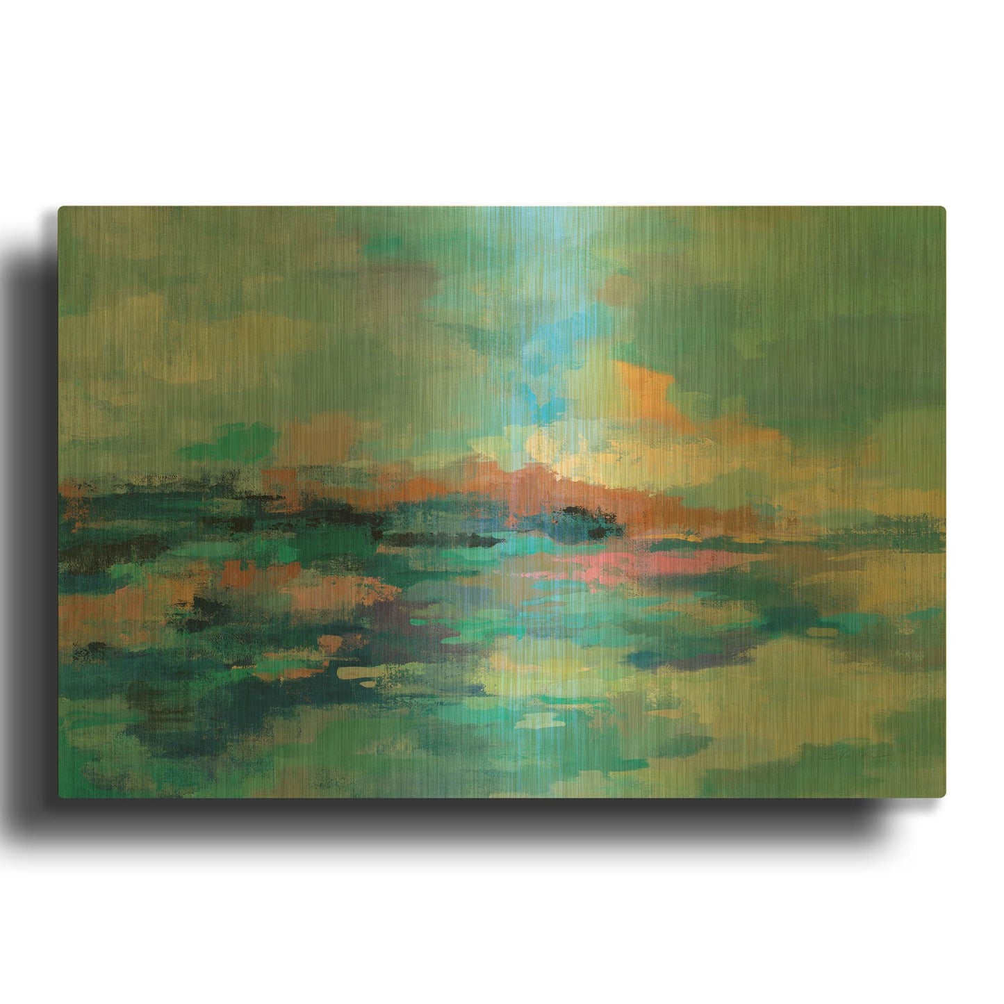'Summer Seaside' By Silvia Vassileva Gold Metal Wall Art