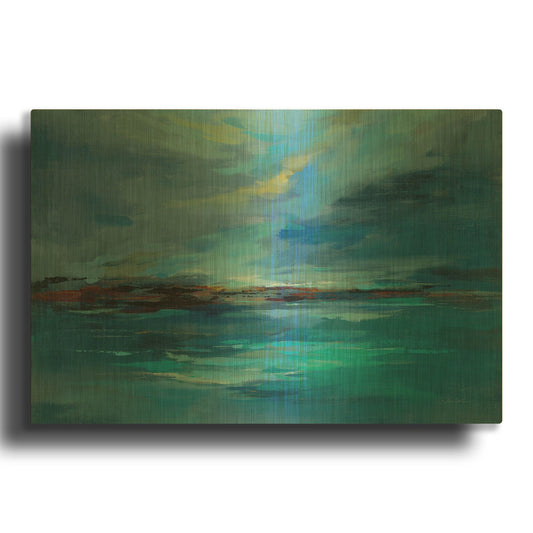'Early Morning Sea' By Silvia Vassileva Gold Metal Wall Art