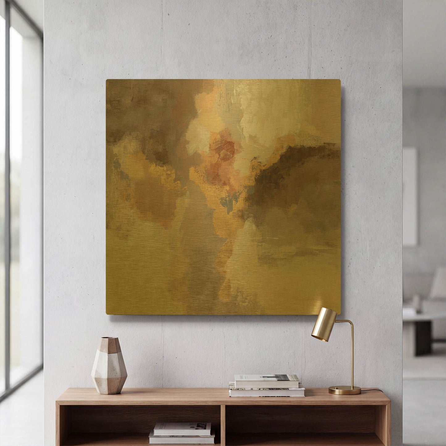 'Sparkle Abstract I' By Silvia Vassileva Gold Metal Wall Art