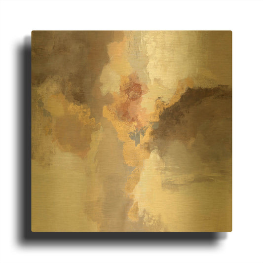 'Sparkle Abstract I' By Silvia Vassileva Gold Metal Wall Art