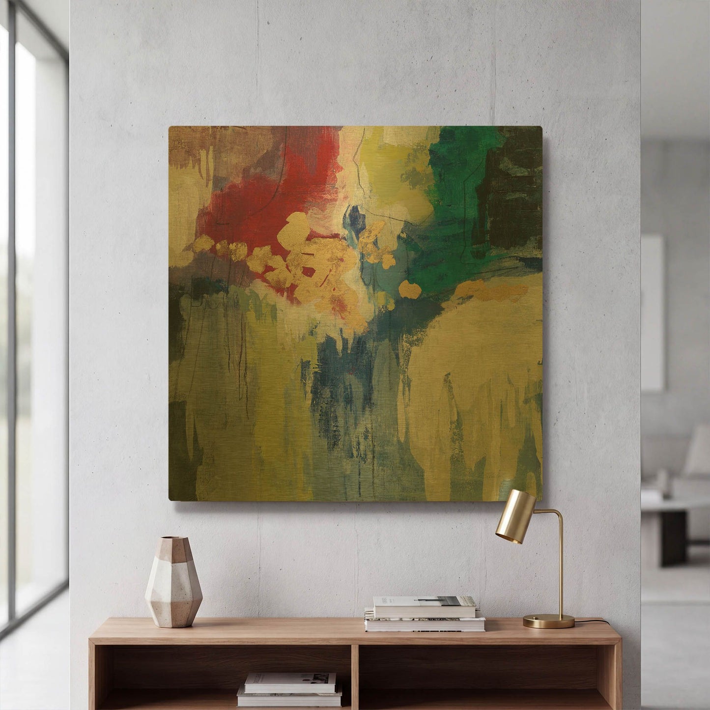'Sparkle Abstract III' By Silvia Vassileva Gold Metal Wall Art
