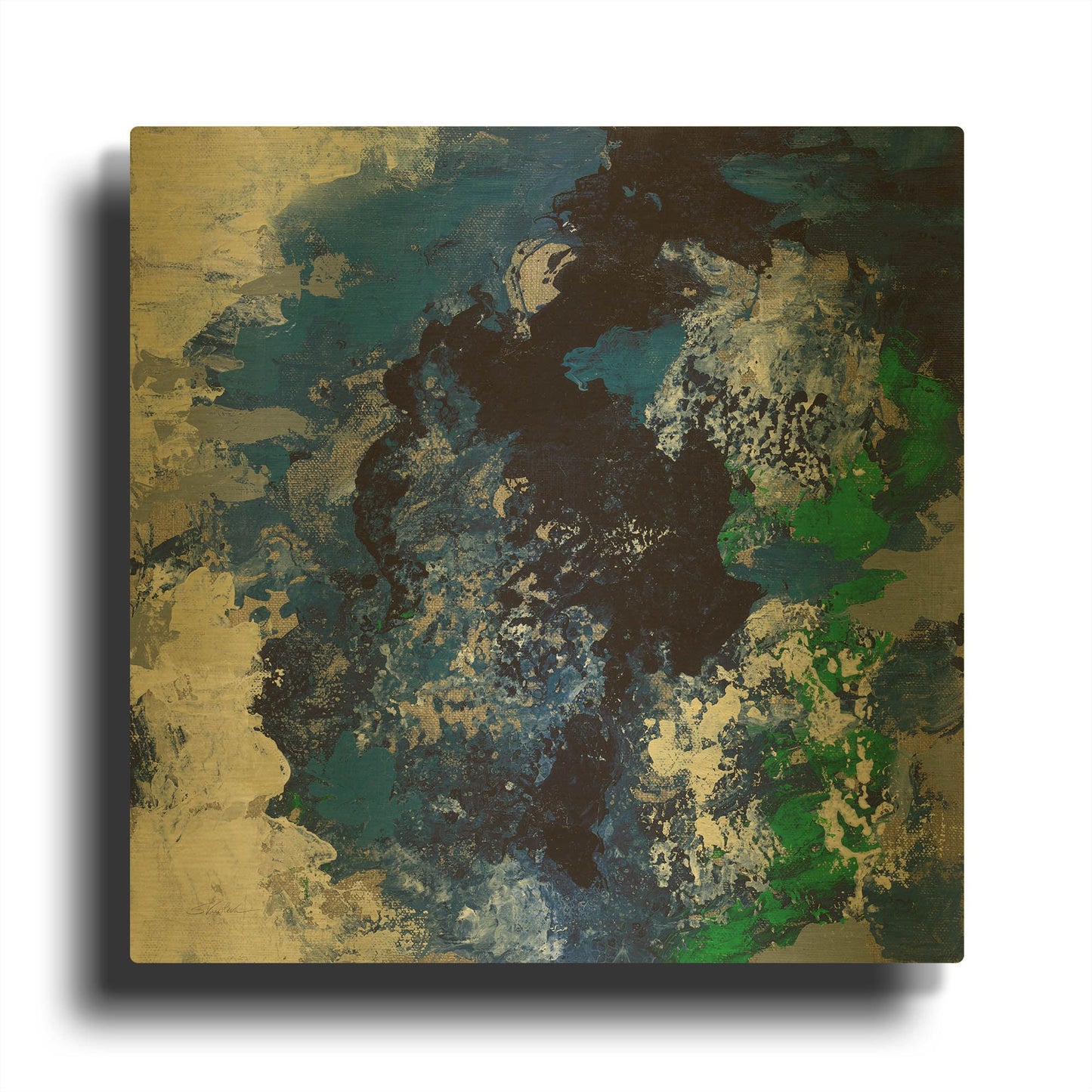 'Northern Coast II' By Silvia Vassileva Gold Metal Wall Art