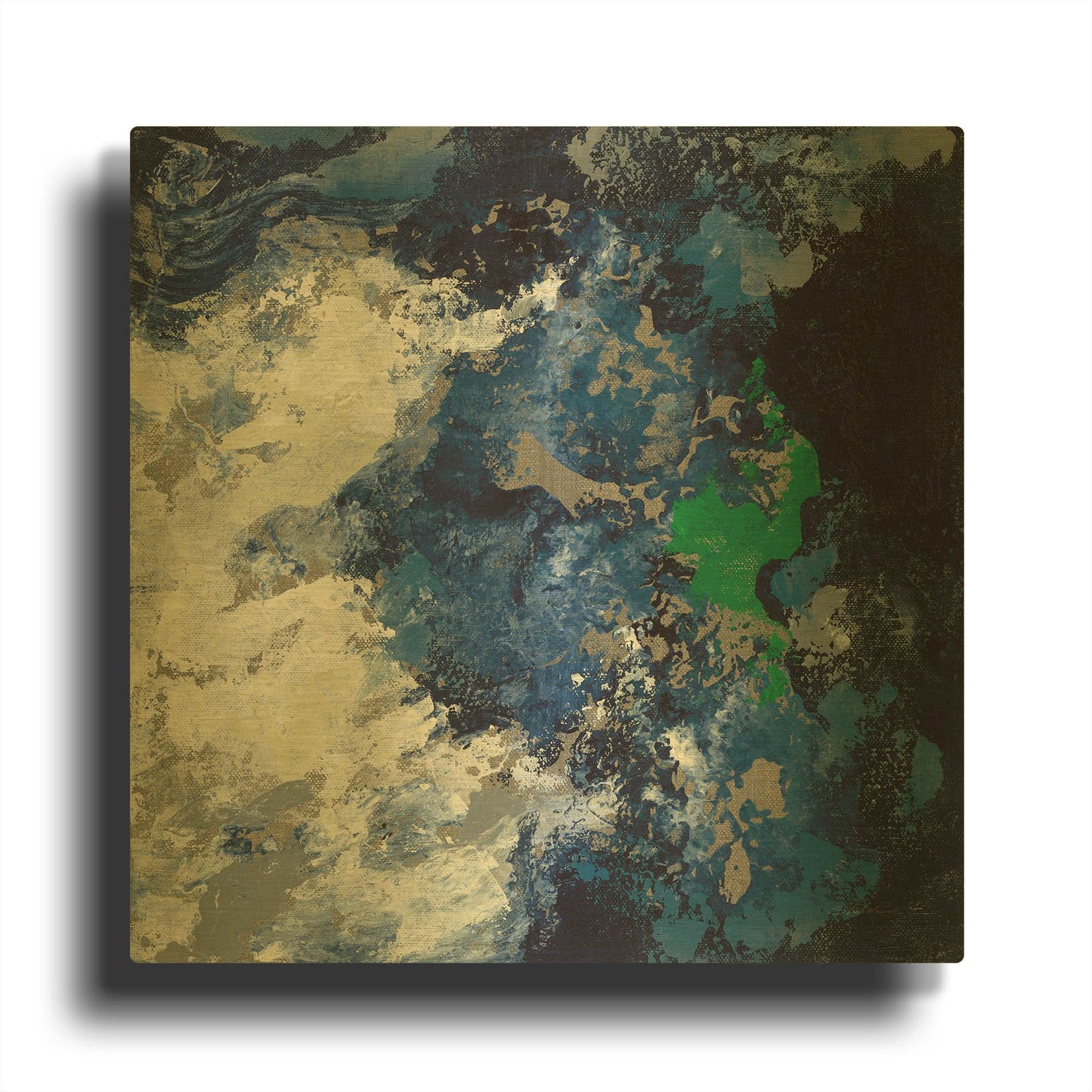 'Northern Coast III' By Silvia Vassileva Gold Metal Wall Art