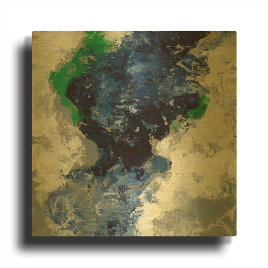 'Northern Coast IV' By Silvia Vassileva Gold Metal Wall Art