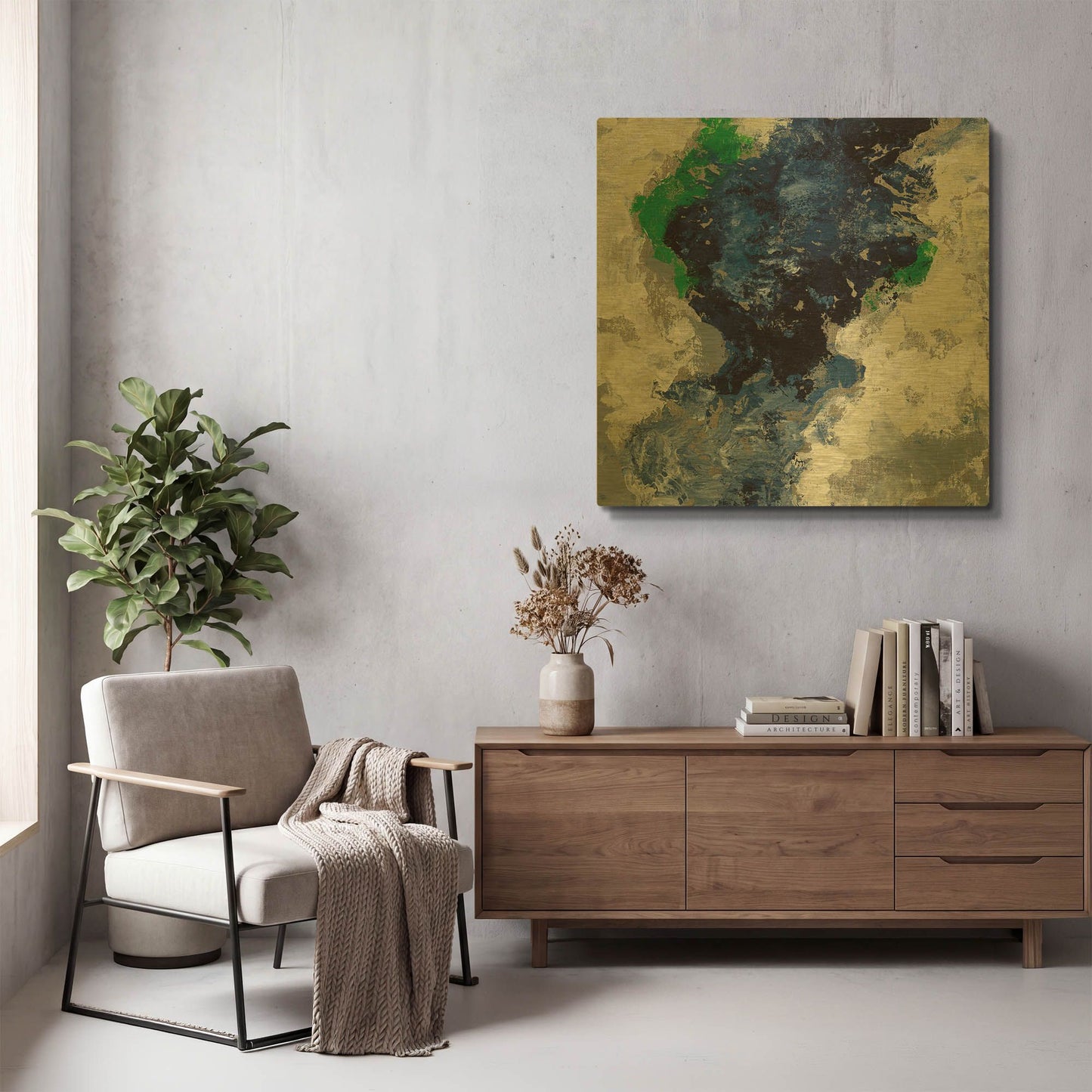 'Northern Coast IV' By Silvia Vassileva Gold Metal Wall Art