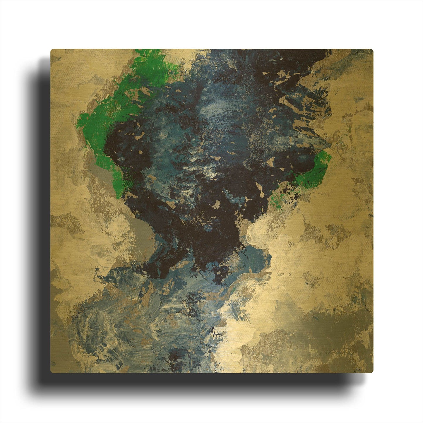 'Northern Coast IV' By Silvia Vassileva Gold Metal Wall Art