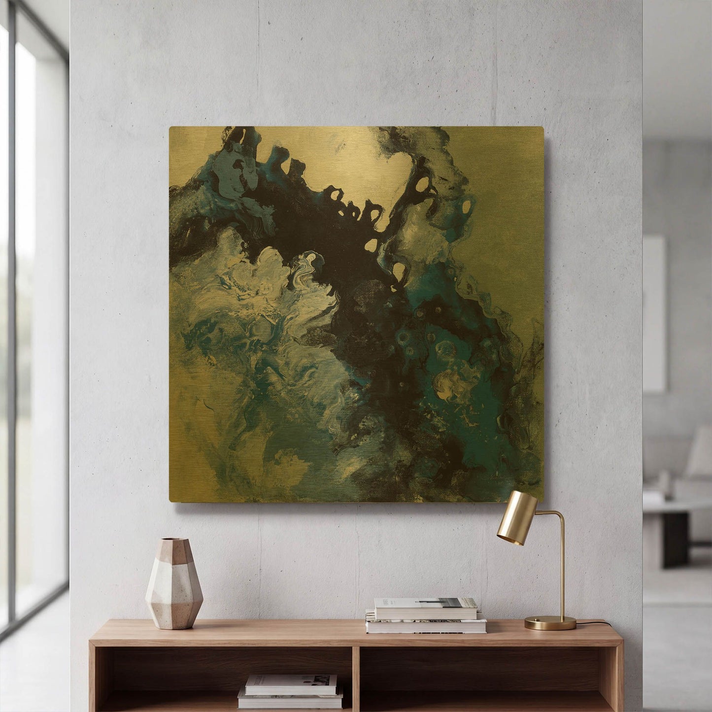 'Roaring Waves I' By Silvia Vassileva Gold Metal Wall Art