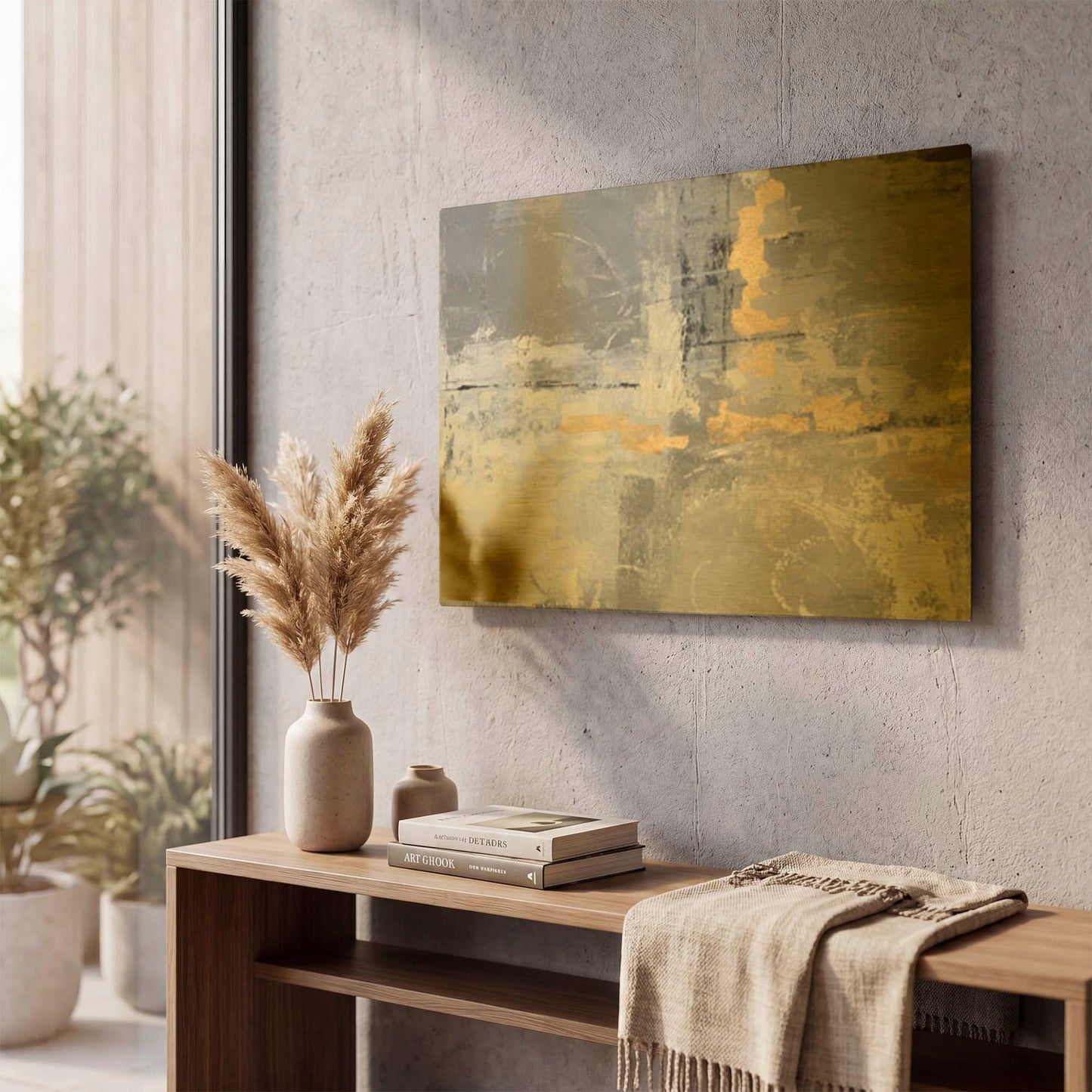 'Missing You' By Silvia Vassileva Gold Metal Wall Art
