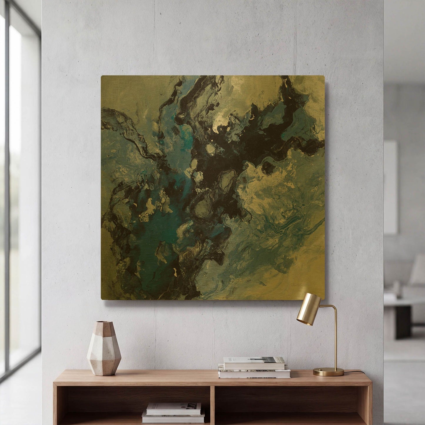 'Roaring Waves II' By Silvia Vassileva Gold Metal Wall Art