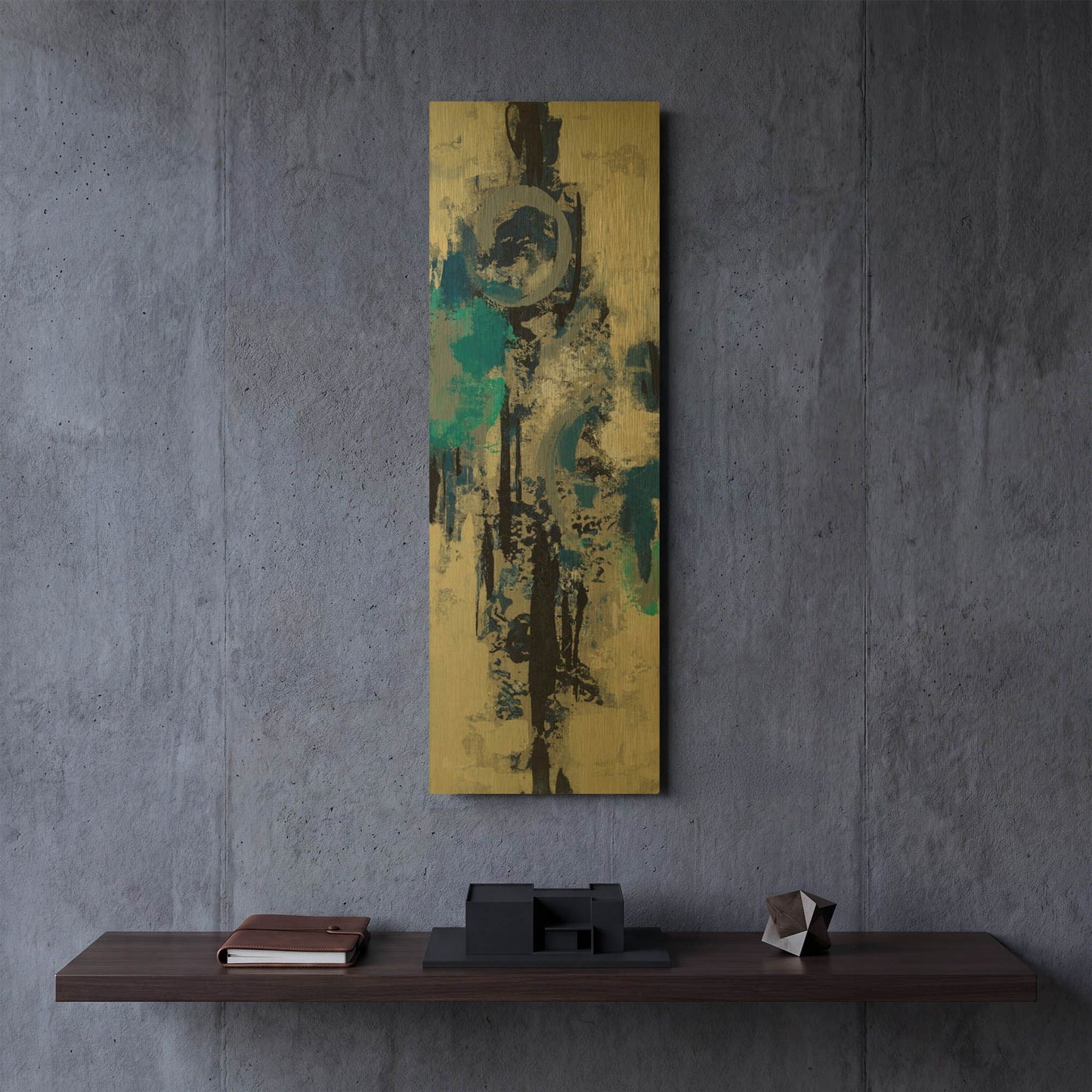 'Evening Sign I' By Silvia Vassileva Gold Metal Wall Art