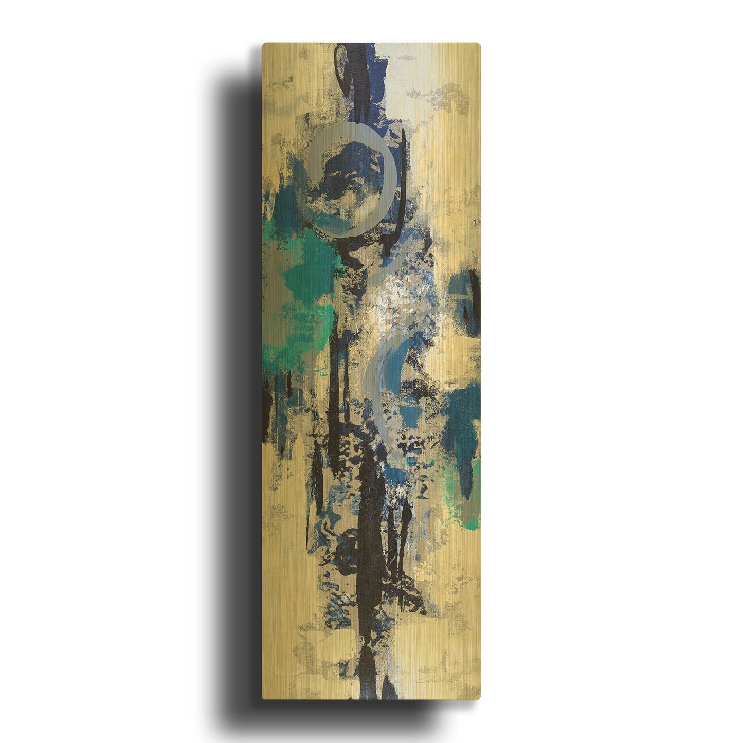 'Evening Sign I' By Silvia Vassileva Gold Metal Wall Art