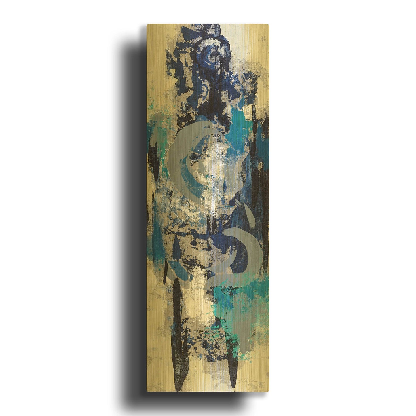 'Evening Sign II' By Silvia Vassileva Gold Metal Wall Art