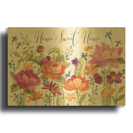'Garden Party V' By Silvia Vassileva Gold Metal Wall Art