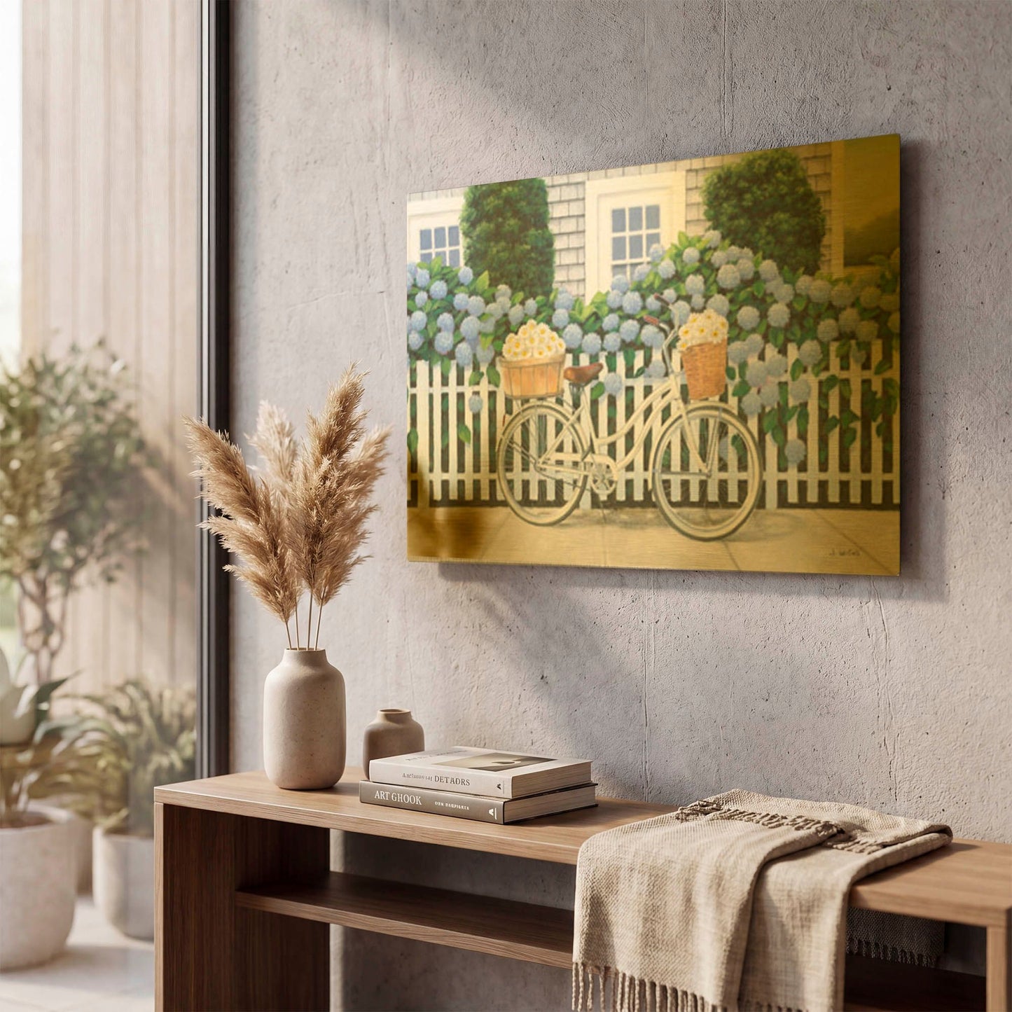 'Beach Days II' By James Wiens Gold Metal Wall Art
